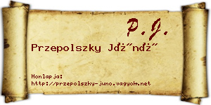Przepolszky Júnó névjegykártya